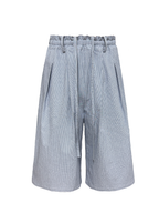 Jcaesar Bubble Pleated Checkered Flower Bud Capri Pants - jcaesarclo