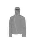 Jcaesar Slanted Zipper Sun-Protective Jacket with Face Screen - jcaesarclo