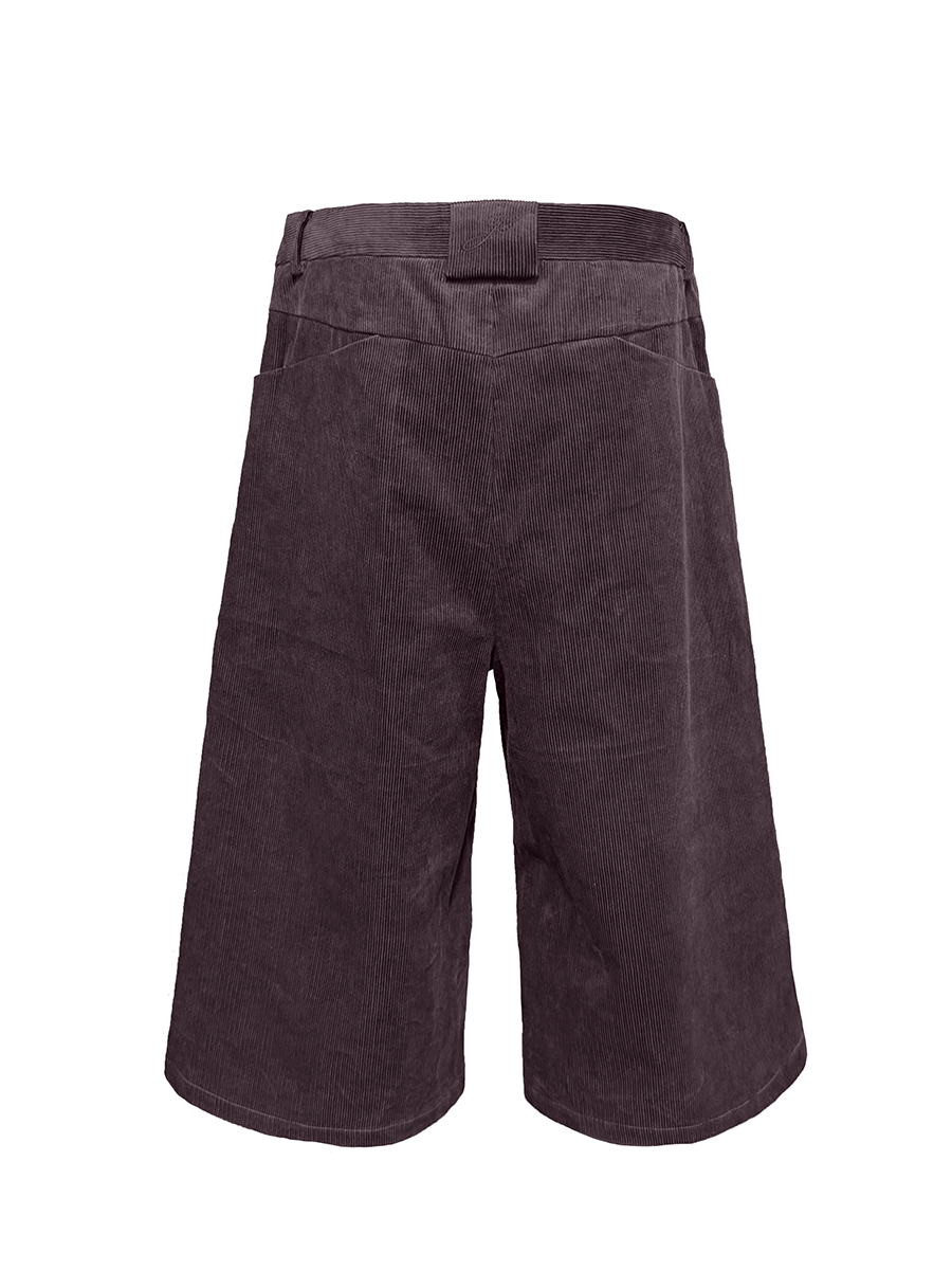 Jcaesar High-GSM Pure Cotton Stripe Corduroy Fabric Capri Pants - jcaesarclo