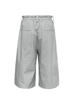 Jcaesar Bubble Pleated Checkered Flower Bud Capri Pants - jcaesarclo