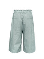 Jcaesar Bubble Pleated Checkered Flower Bud Capri Pants - jcaesarclo