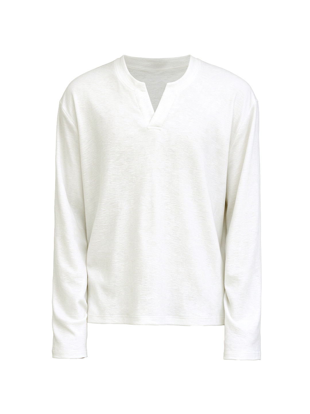 JCAESAR Long-Sleeve V-Neck Knit Top