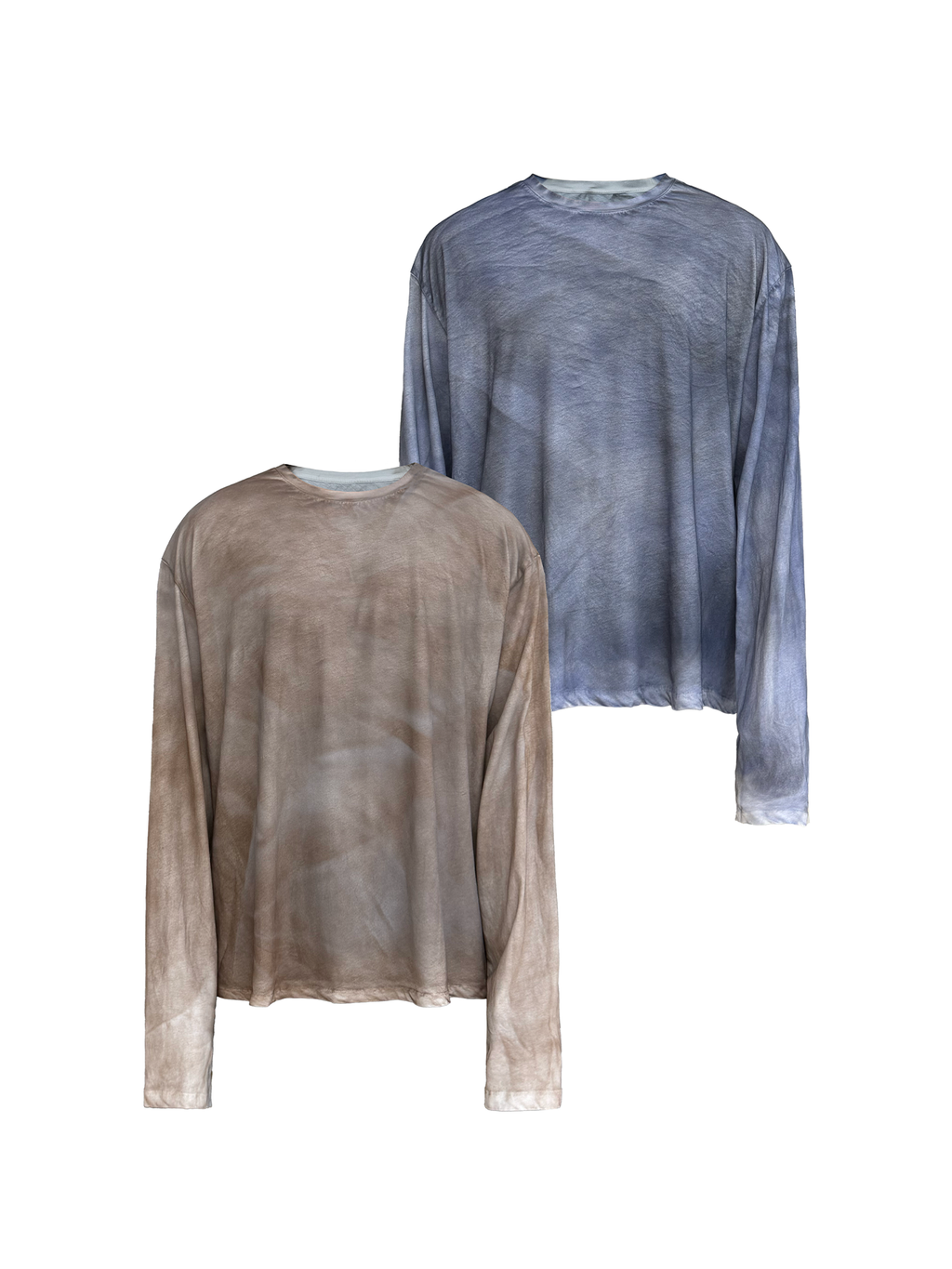 JCAESAR Oil‑stain dyed long‑sleeve shirt