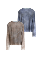 JCAESAR Oil‑stain dyed long‑sleeve shirt