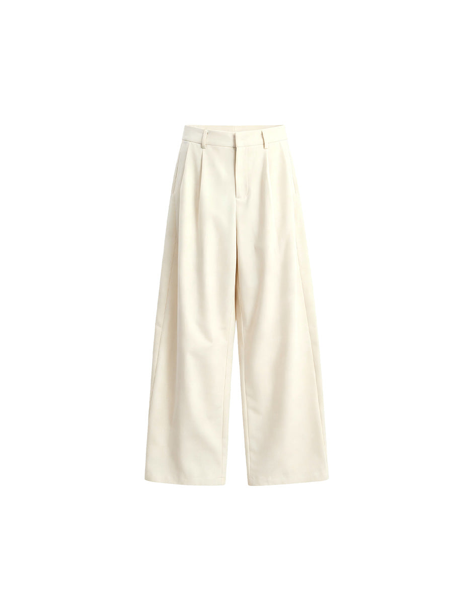 パンツ JCAESAR Side-Pleated Trouser S JCAESAR WOMEN Pleated Low‑Crotch Curved‑Blade Pants – jcaesarclo