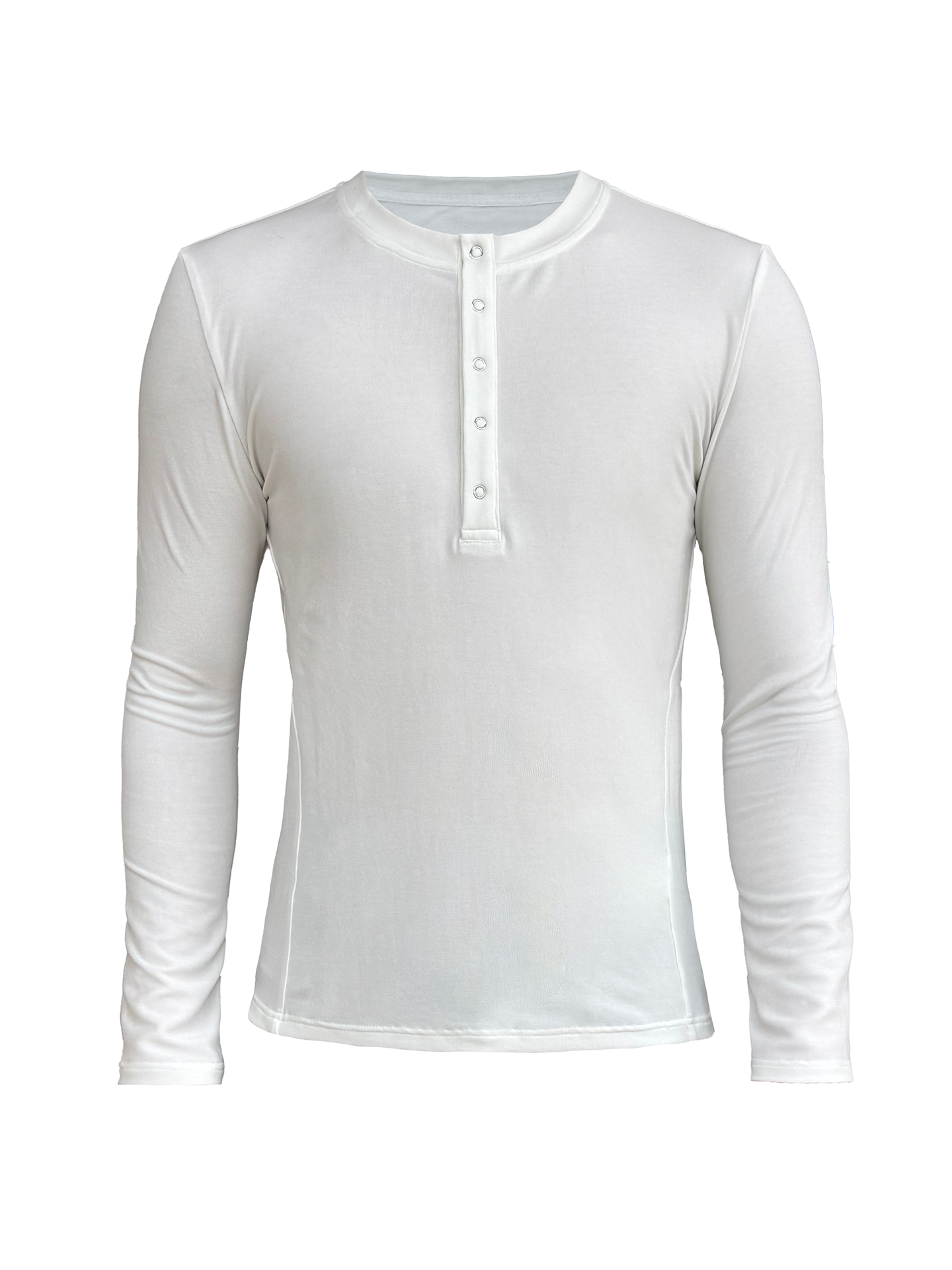 JCAESAR  Five-Snap Henley Long Sleeve