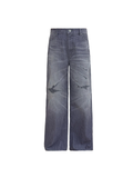 JCAESAR Washed distressed striped denim jeans