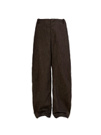 JCAESAR Ribbed‑panel palm trousers