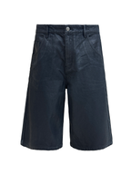 JCAESAR Wax‑Finished Denim Cropped Pants