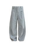 JCAEASAR Striped structured ruched trousers