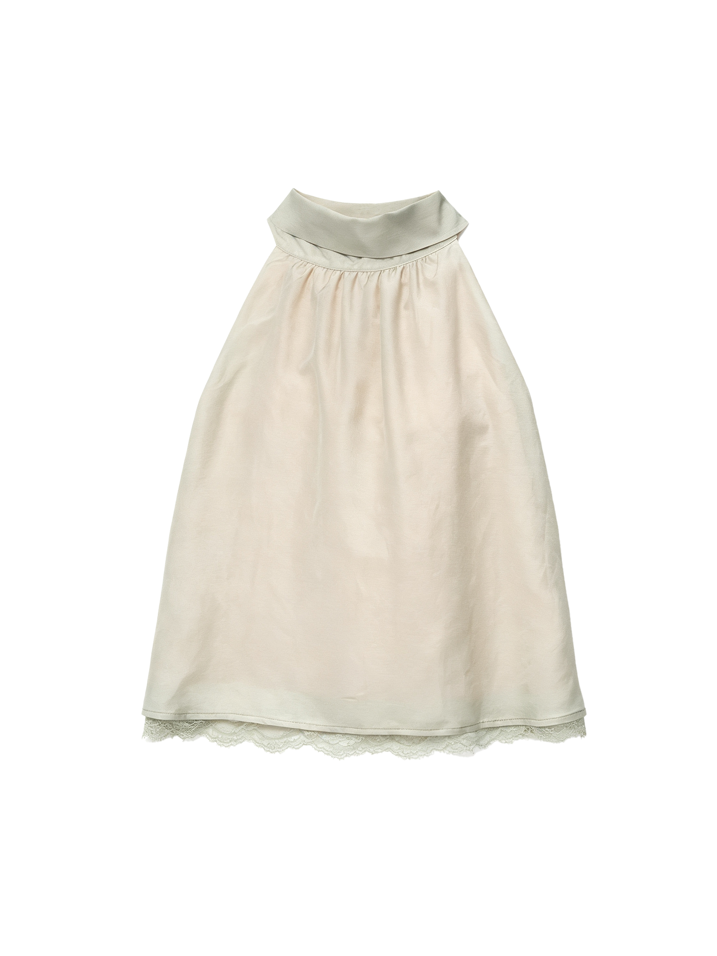 JCAESAR WOMEN Air‑lace halter top with flowing ties