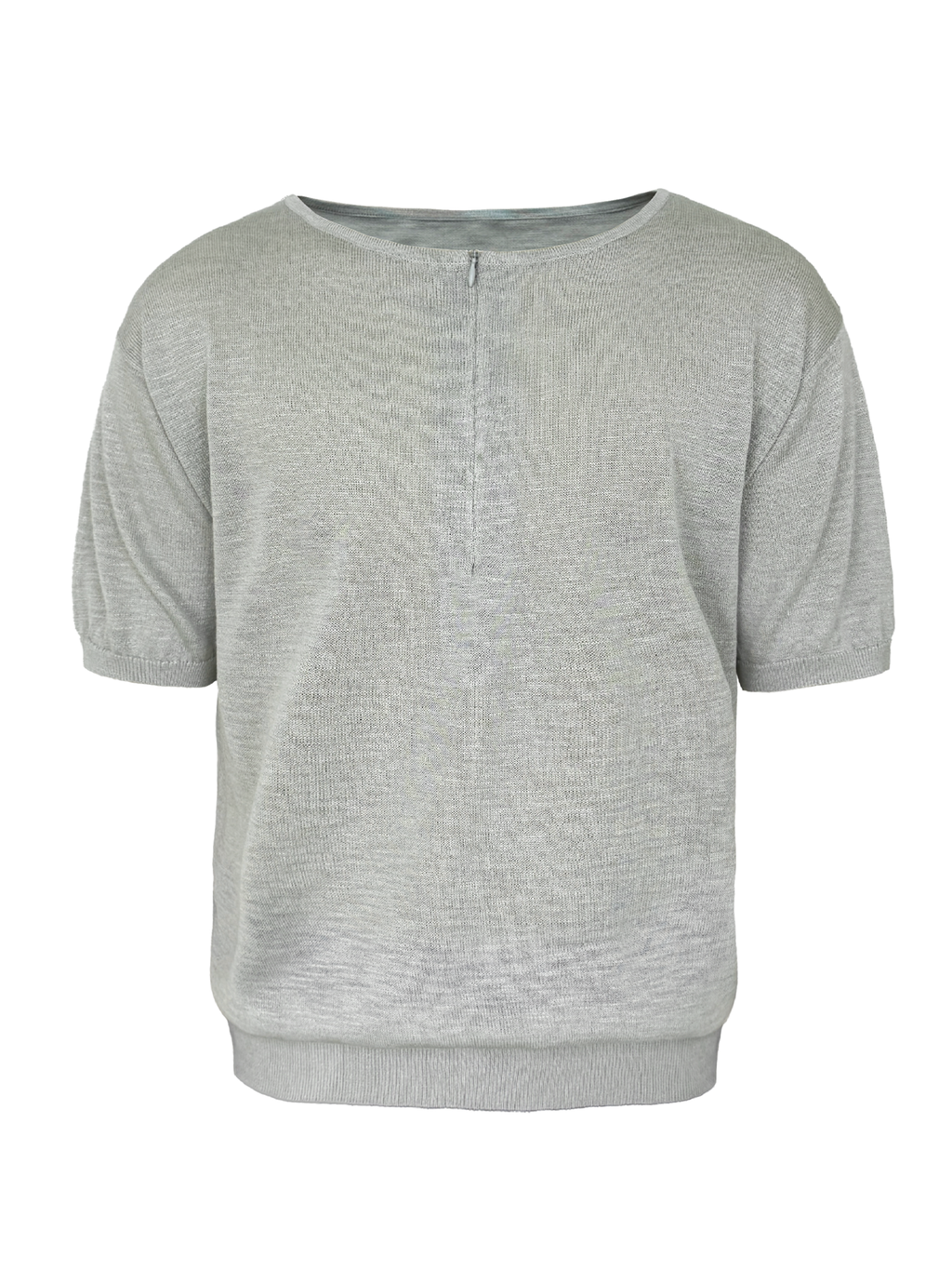 JCAESAR Half‑Zip Slub‑Texture Short‑Sleeve Top