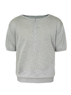 JCAESAR Half‑Zip Slub‑Texture Short‑Sleeve Top