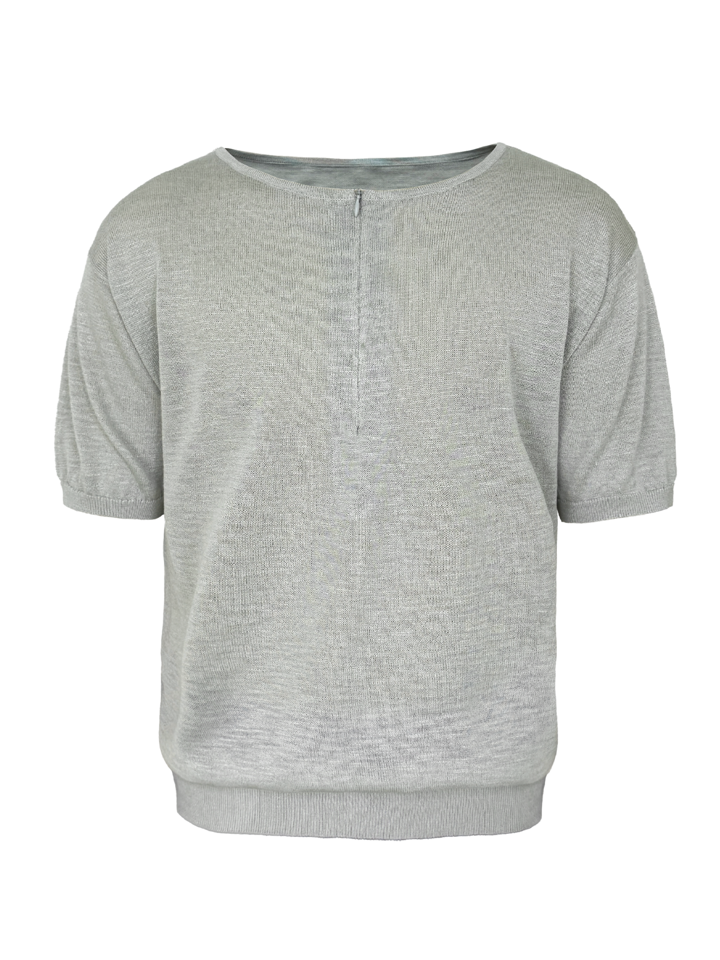 JCAESAR Half‑Zip Slub‑Texture Short‑Sleeve Top