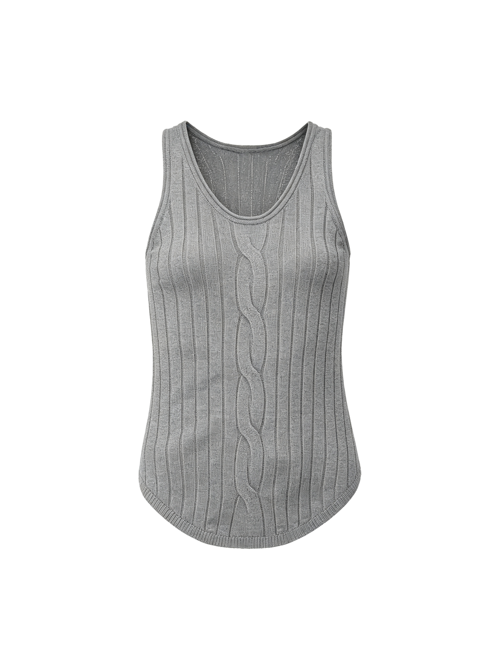 JCAESAR WOMEN Waist‑shaped cable‑knit fitted tank