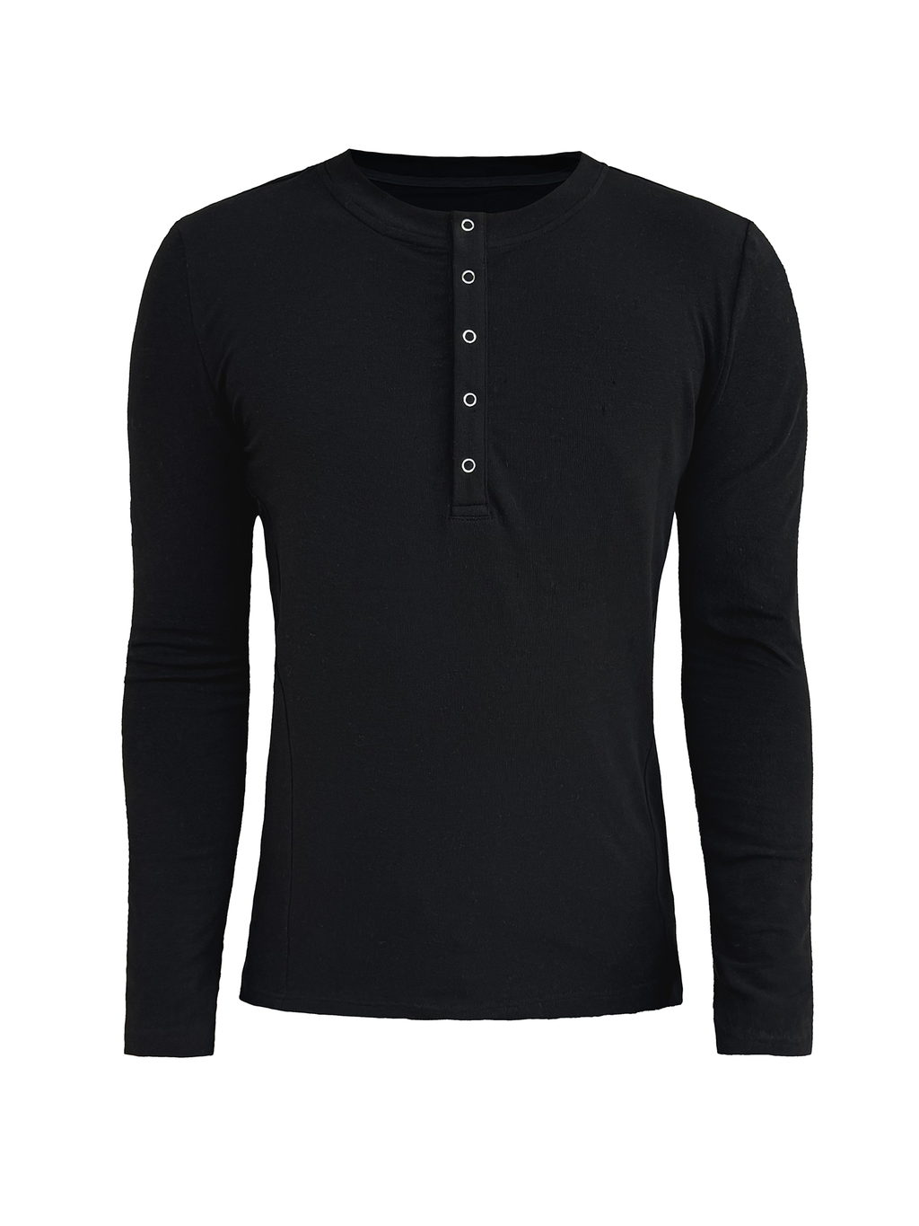 JCAESAR  Five-Snap Henley Long Sleeve