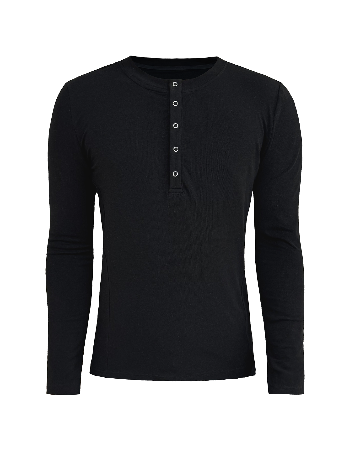 JCAESAR  Five-Snap Henley Long Sleeve