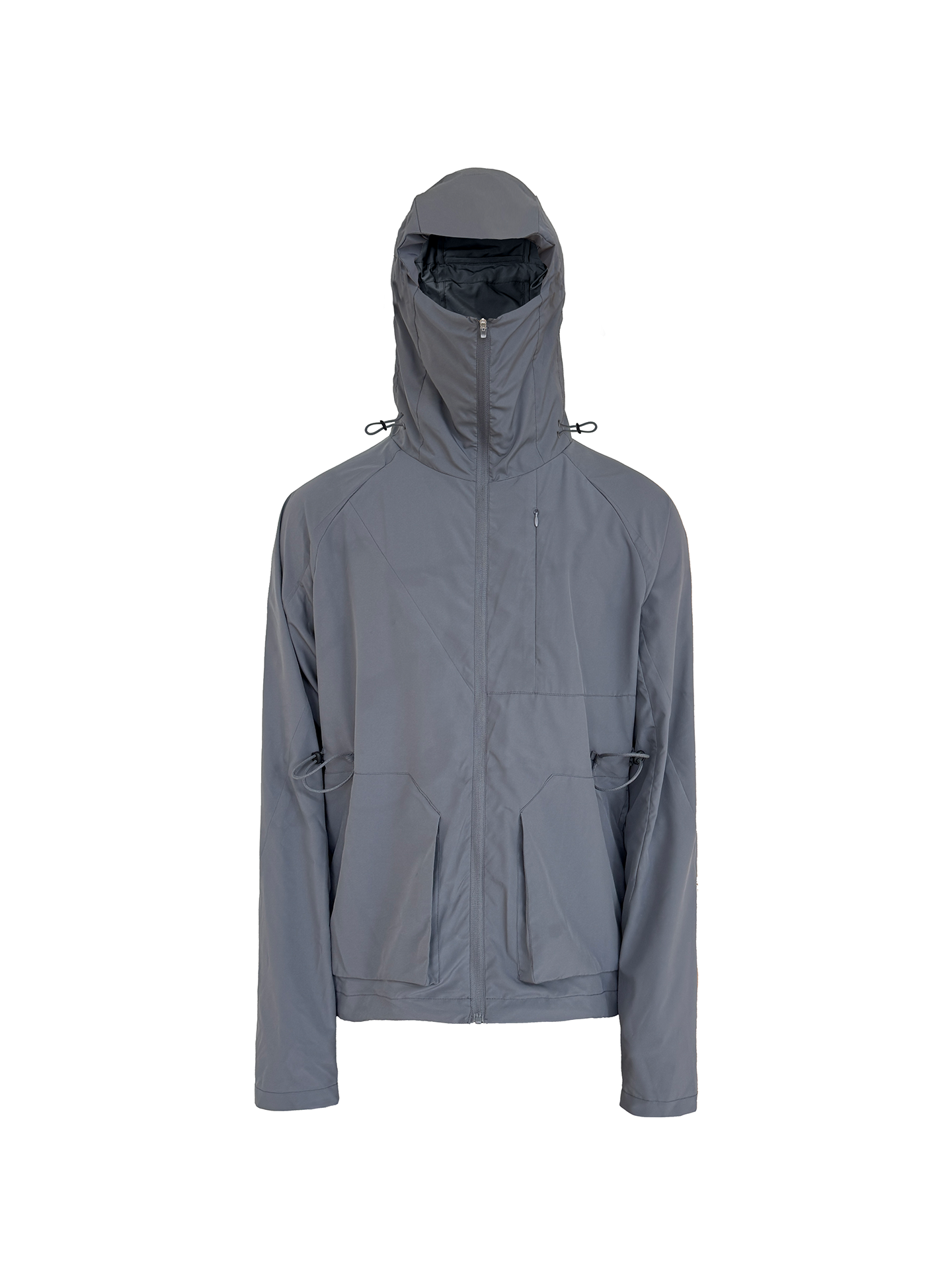 JCAESAR Hooded Sun‑Protection Jacket with Square Patch Pockets