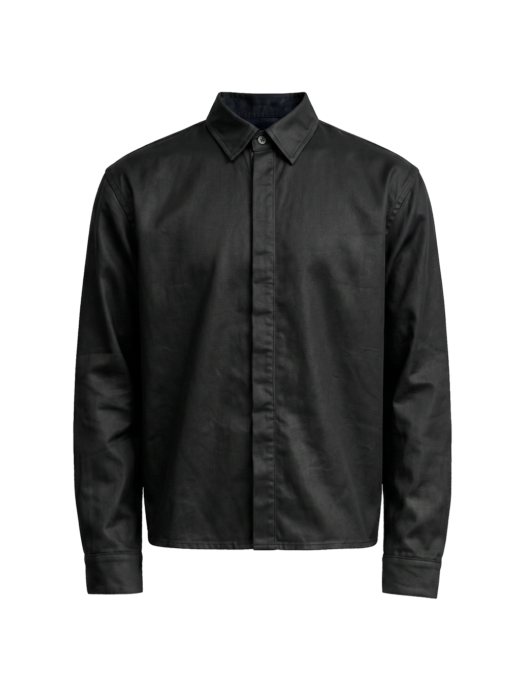 JCAESAR Coated Structured Long Sleeve Shirt