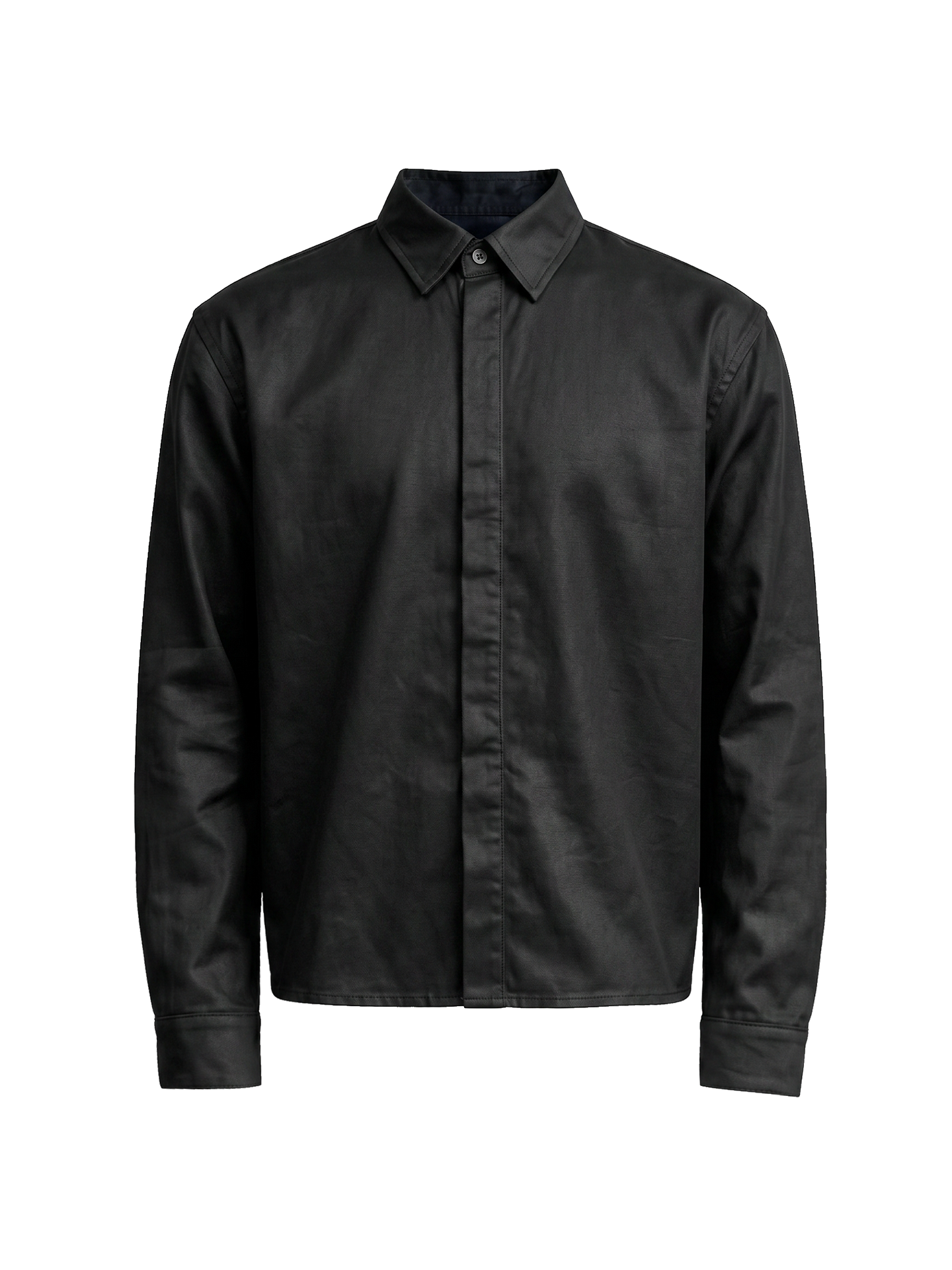 JCAESAR Coated Structured Long Sleeve Shirt