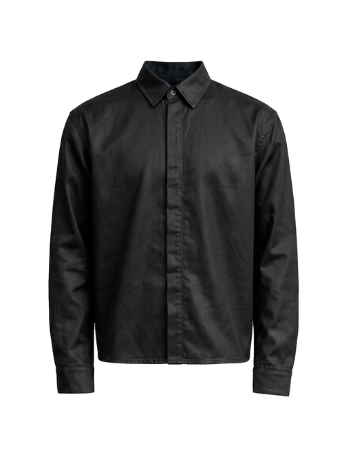 JCAESAR Coated Structured Long Sleeve Shirt