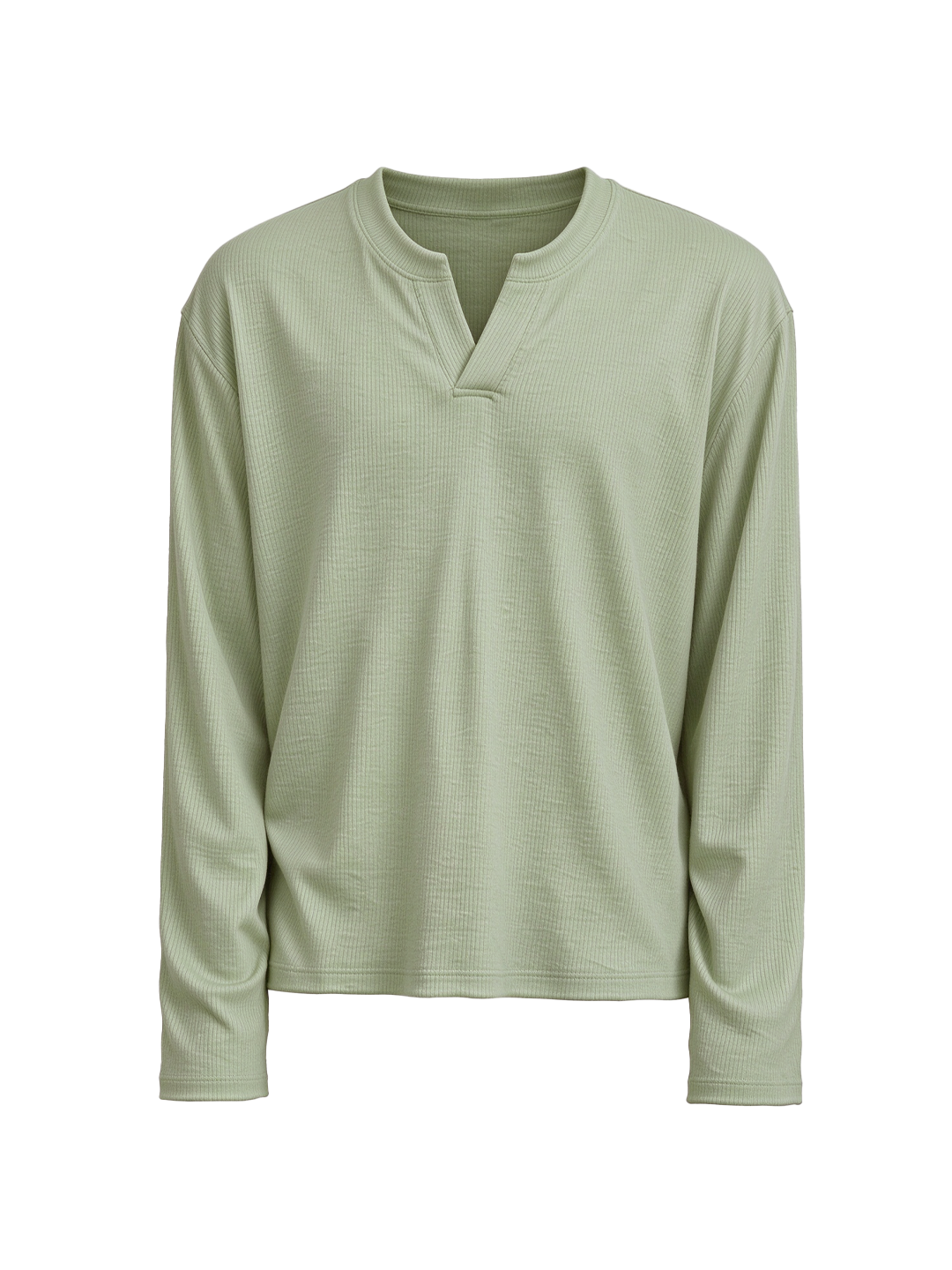 JCAESAR Long-Sleeve V-Neck Knit Top