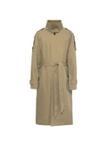 JCAESAR Belted Trench Coat with Shoulder Epaulets - jcaesarclo