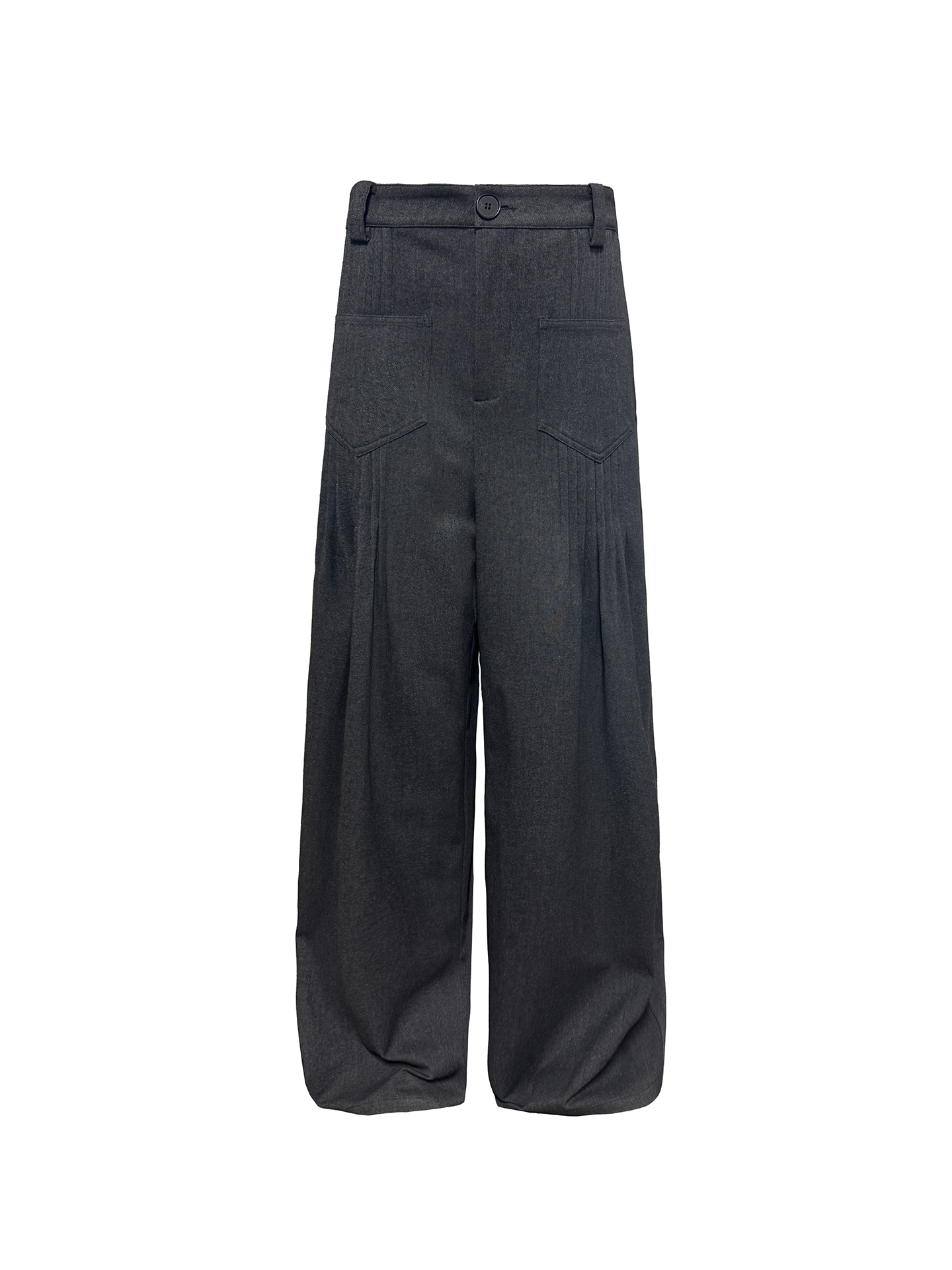 JCAESAR Pleated‑Pocket Wide‑Leg Trousers