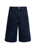 JCAEASAR Distressed herringbone corduroy cropped pants