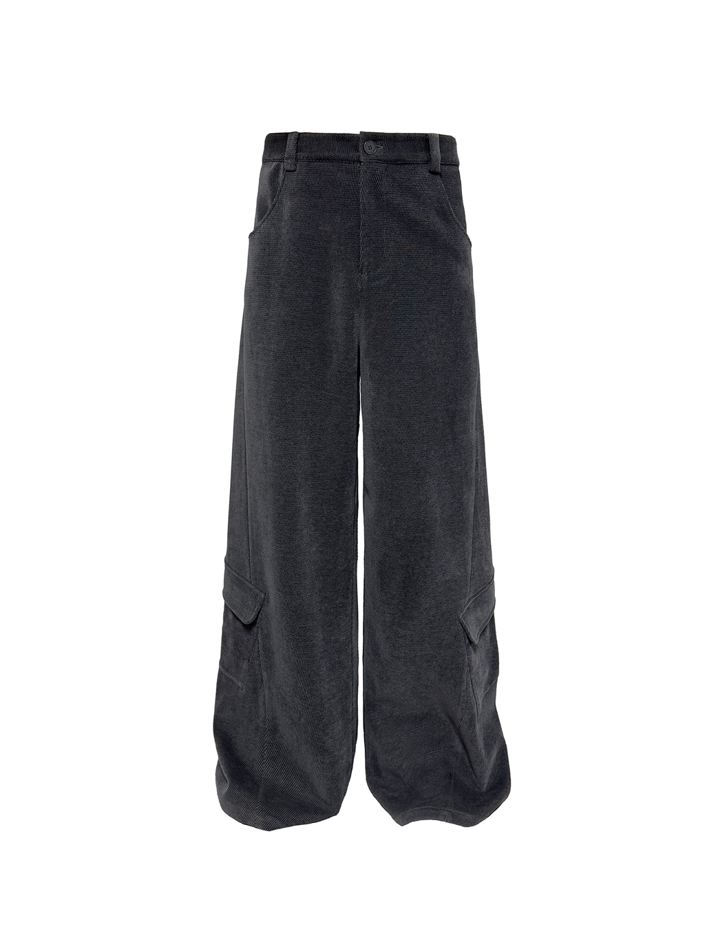 JCAESAR Washed Gray Trousers with Side Pockets - jcaesarclo