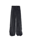 JCAESAR Washed Gray Trousers with Side Pockets - jcaesarclo