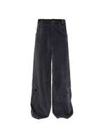 JCAESAR Washed Gray Trousers with Side Pockets - jcaesarclo