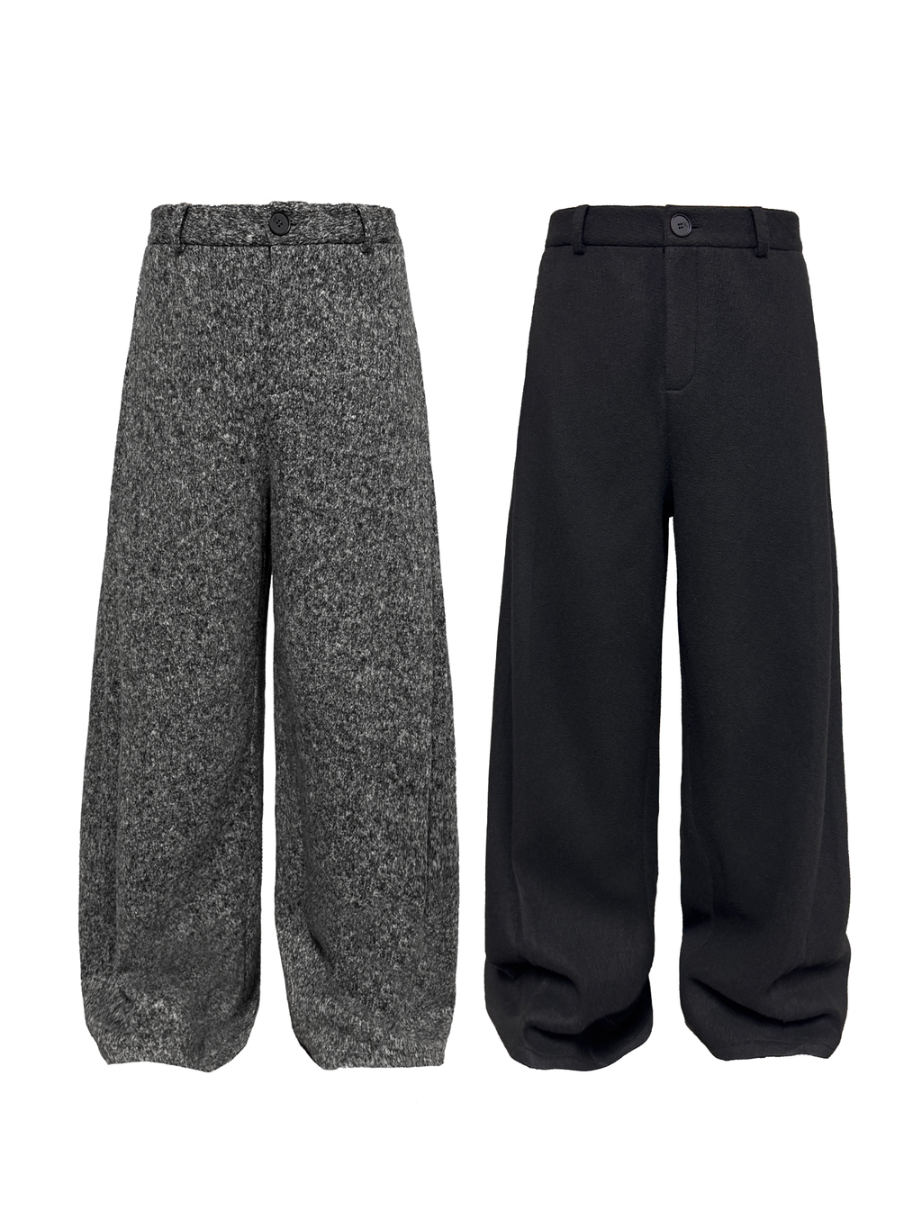 JCAESAR Fan‑Pleated Wool Trousers - jcaesarclo