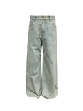 JCAESAR Light Blue Slub Denim Pants - jcaesarclo