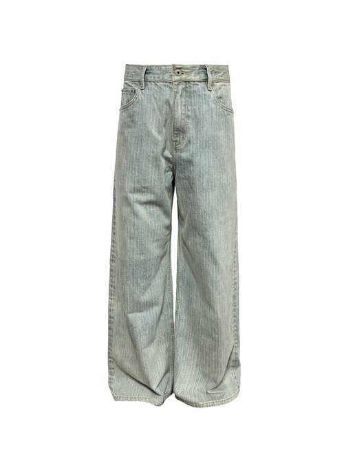 JCAESAR Light Blue Slub Denim Pants - jcaesarclo