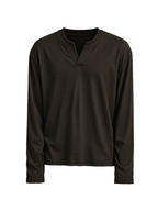 JCAESAR Long-Sleeve V-Neck Knit Top