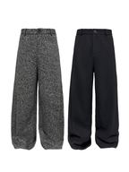 JCAESAR Fan‑Pleated Wool Trousers - jcaesarclo