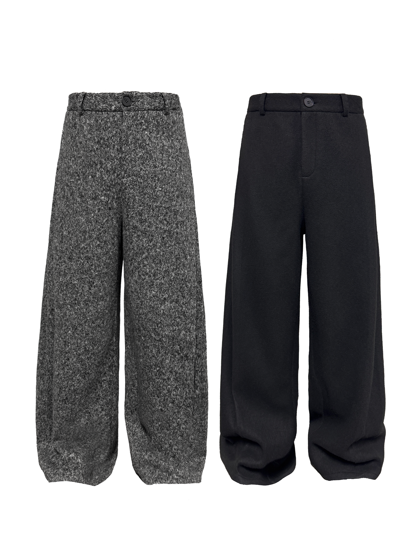JCAESAR Fan‑Pleated Wool Trousers - jcaesarclo