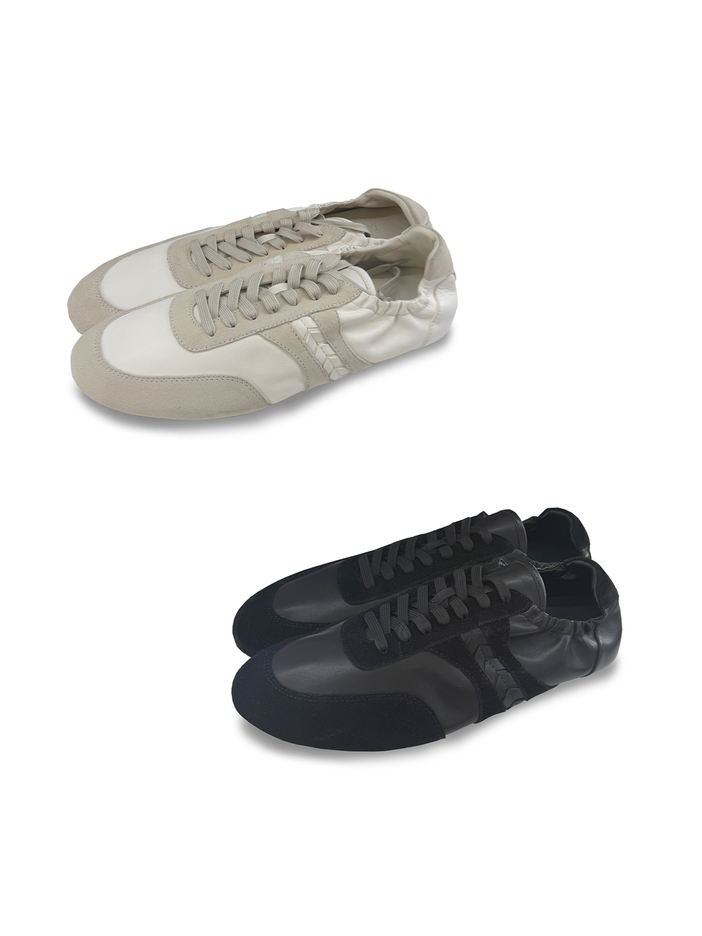JCAESAR Wheat‑pattern low‑profile German trainer sneakers