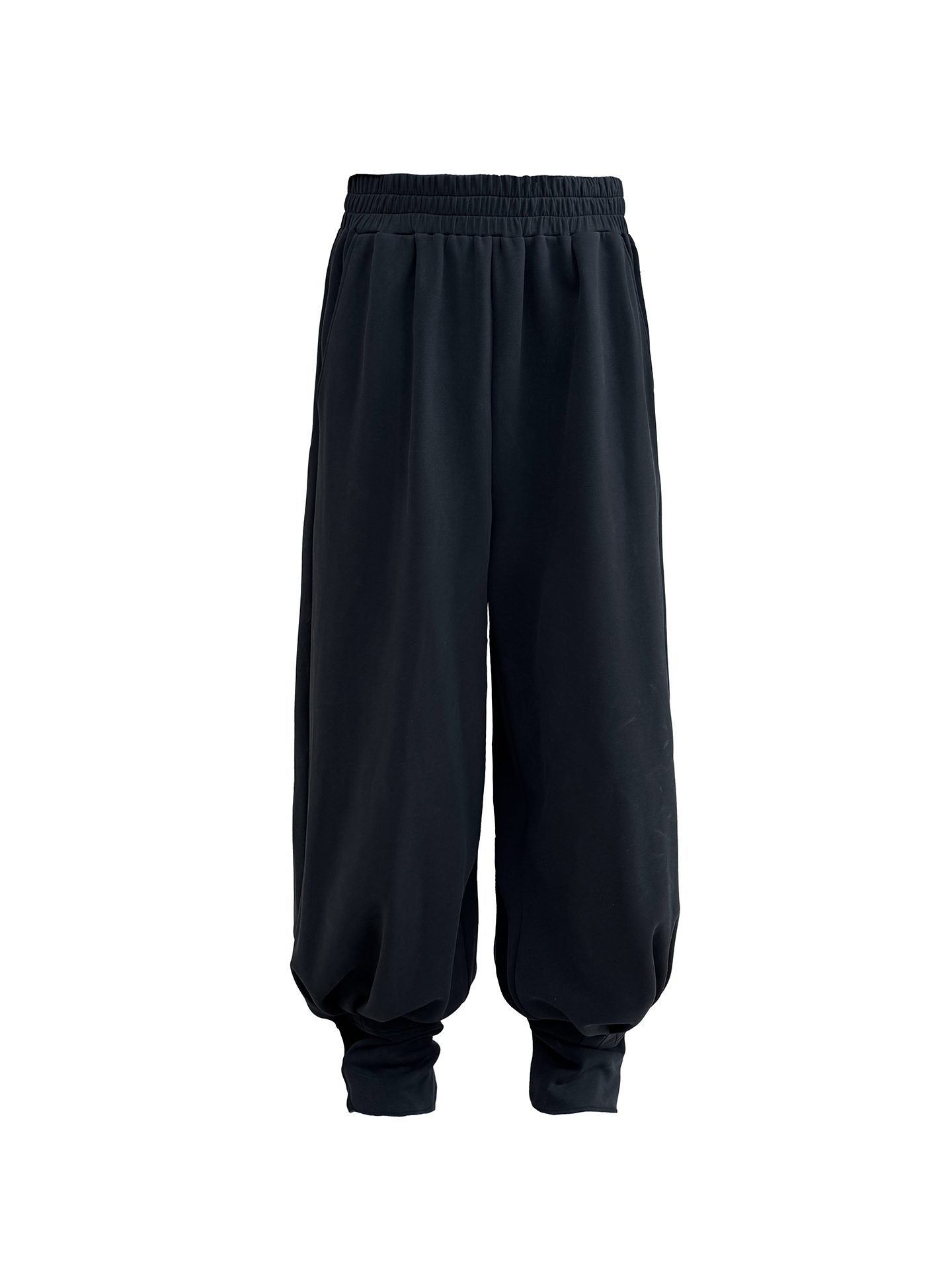 JCAESAR Side-Pleated Casual Pants ブラック JCAESAR Tencel Jogger Pants with Velcro Tabs and Pleated Details