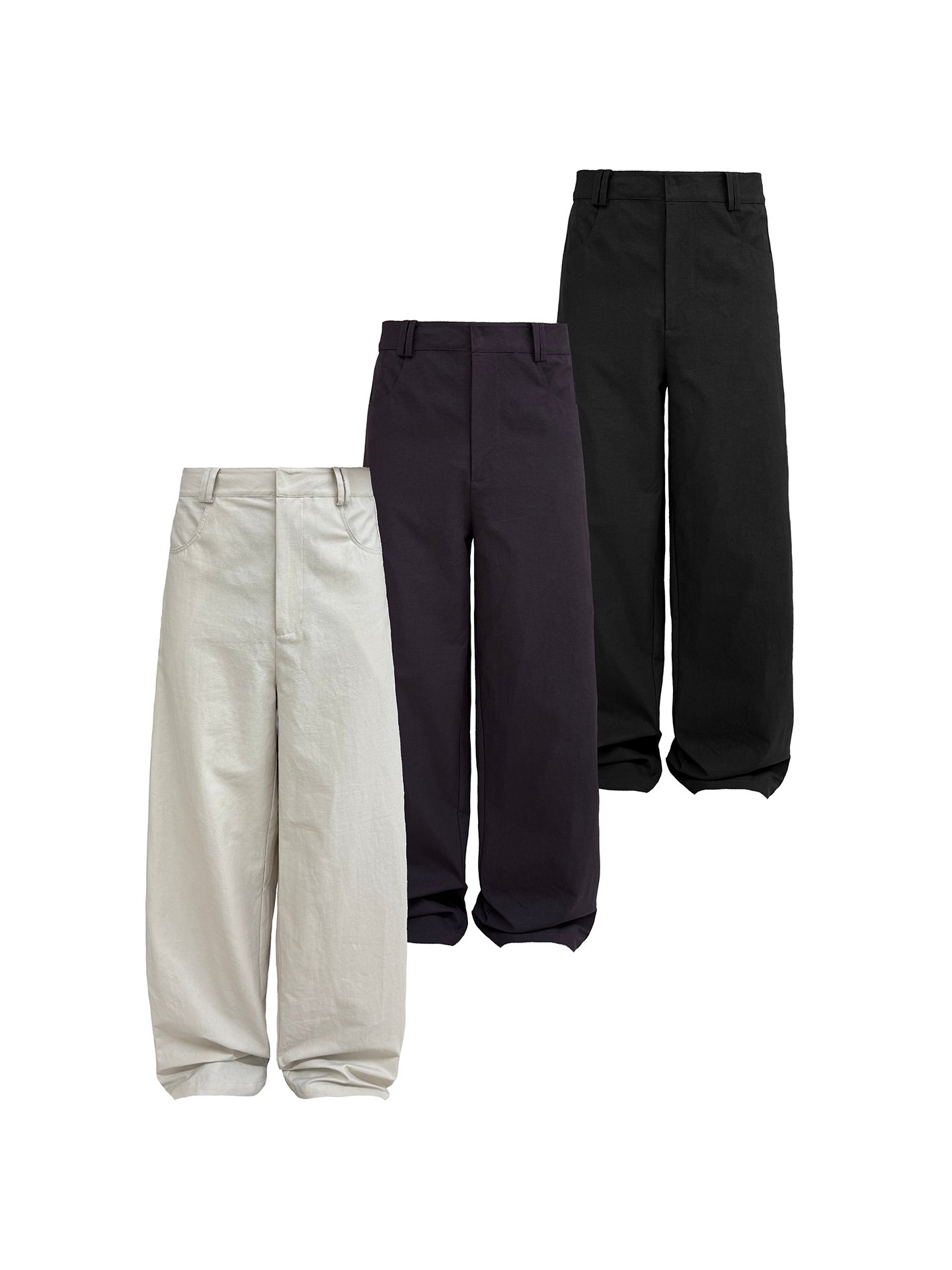 JCAESAR Side‑panel straight‑cut trousers – jcaesarclo