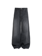 JCAESAR Dark‑stripe grey‑mist washed denim jeans