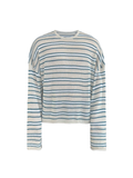 JCAESAR Striped rolled‑hem washi‑fiber long‑sleeve shirt
