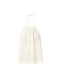 JCAESAR WOMEN Draped rib‑knit halter tank