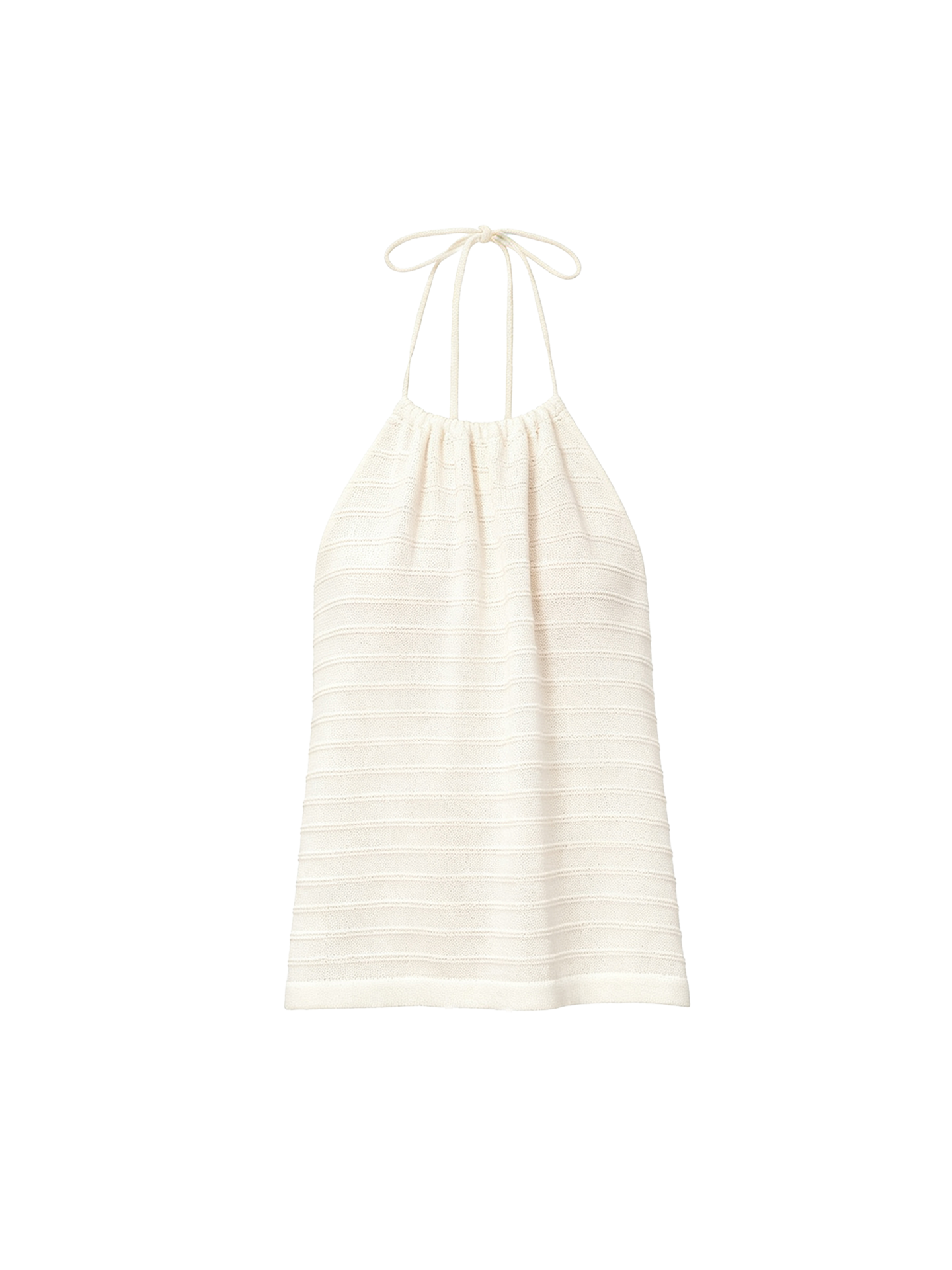 JCAESAR WOMEN Draped rib‑knit halter tank