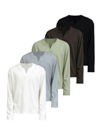 JCAESAR Long-Sleeve V-Neck Knit Top