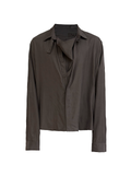 JCAESAR Cupro Draped-Neck Shirt