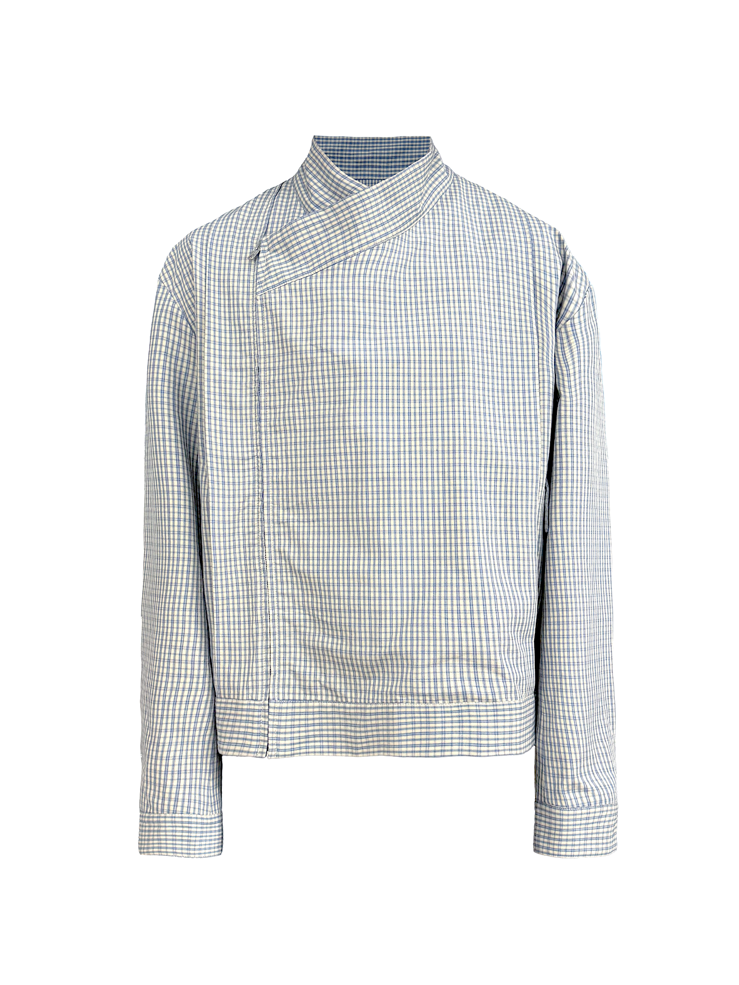 JCAESAR Cross‑collar mesh pleated jacket