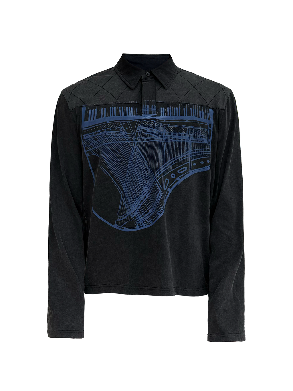 JCAESAR Reversed Piano Print Long-Sleeve Shirt