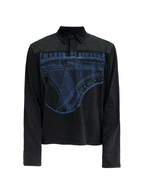 JCAESAR Reversed Piano Print Long-Sleeve Shirt